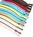 Beaulegan Metal Zippers 10 Pcs - #3 Antique Brass Close-end 6 Inch (15 cm), Assorted Color
