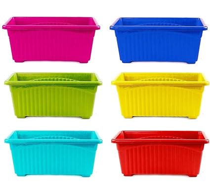 Sai Nursery Plastic Jupiter Set of 3 for Home/Garden 14 inch, 3 Piece (Green)