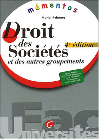 Droit des sociétés et des autres groupements