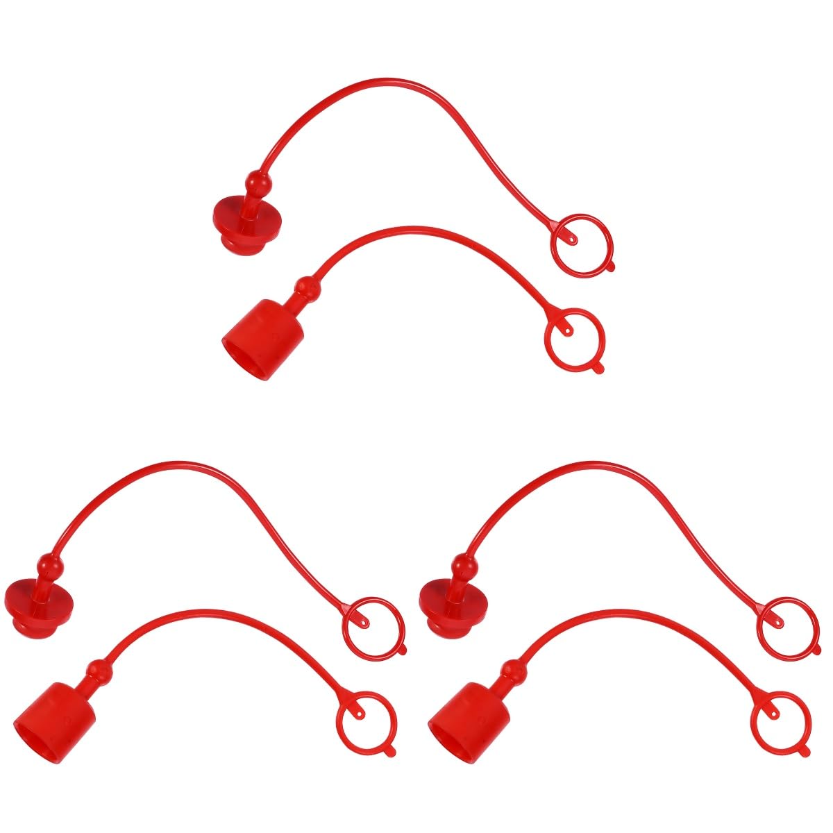 ULTECHNOVO 3sets Professional Quick Coupling Dust Caps for Outdoor Use Featuring Quick Connector Couple Covers and Hydraulic Adapter Dust Caps As Blanking Plugs