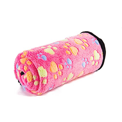 kiwitatá Dog Blanket Soft Pet Puppy Cat Cozy Sleeping Cushion Mat Washable Warm Bed Blankets Crate Pads for Small Animals (S, Pink)