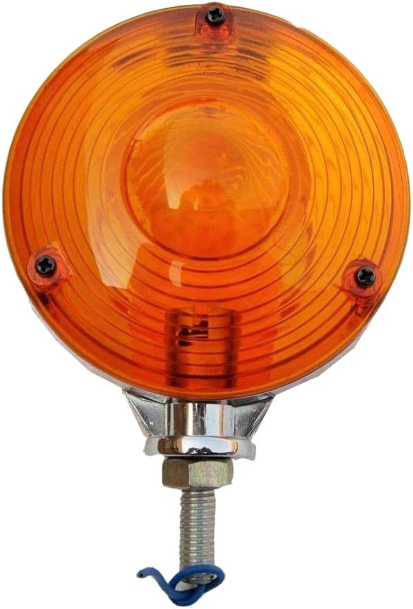 Tractor Truck Trailer Warning Lights Hazard Indicator Lamp Light Red Amber 24v Chrome Frame - 11002905