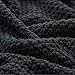 Bedsure Knitted Throw Blanket for Sofa and Couch - Lightweight, Soft & Cozy Knit Throws - Black, 50 x 60 inches