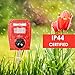 Wikomo Pest Repeller, Solar Powered Red Animal Repeller Waterproof Outdoor with Ultrasonic Sound,Motion Sensor and Flashing Light pest Repeller for Cats, Dogs, Squirrels, Moles, Rats
