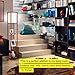 Brightech Maxwell - Modern Shelf Floor Lamp with Lamp Shade and LED Bulb - Corner Display Floor Lamps with Shelves for Living Room, Bedroom and Office - Walnut Brown