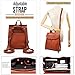 SiMYEER Women's Pu Leather Backpack Purse Ladies Casual Shoulder Bag School Bag for Ladies
