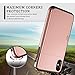 SAMONPOW Case for iPhone Xs Max Hybrid iPhone Xs Max Wallet Case Card Holder Shell Heavy Duty Protection Anti Scratch Dual Layer Hard PC Rubber Bumper Cover for iPhone Xs Max 6.5 inch Rose Gold