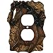 Rivers Edge Products Duplex Outlet Cover Plate, Single-Gang Receptacle Cover, Poly-Resin Wall Outlet Cover, Hand-Painted Decorative Electrical Wall Plate, Screws Included, Horse