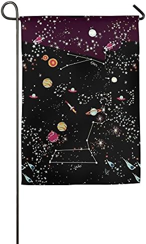 Space Stars Garden Flag House Banner Gifts Nativity Decorative Party Yard Be Merry