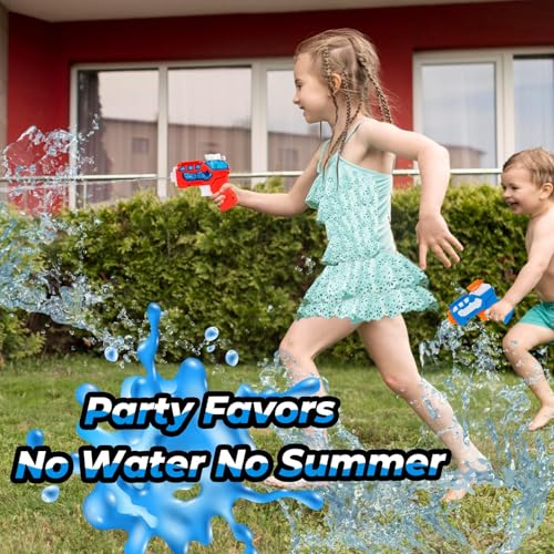 Dekukar 4 Pack Water Pistols for Kids, Small Mini Water Squirt Gun | Summer Pool Garden Beach, Birthday Party Favors Fillers for Boys Girls Outdoor, Training Toy for Dog Cat (Gift Package)