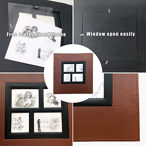 Self Adhesive Photo Album Scrapbook Album 60 Double Sided Pages Leather Hardcover 13.3
