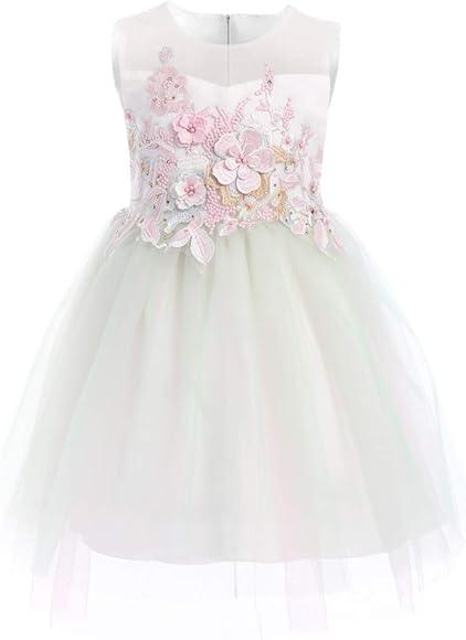 light green flower girl dresses