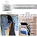 HonTop 3 Pack Pants Hangers S-Shape 5 Layers Stainless Steel with Black Silicone Coating Multi Clothes Cascading Pants Hangers Space Saving Clothes Organizer for Jeans Pants Scarf Ties Towels