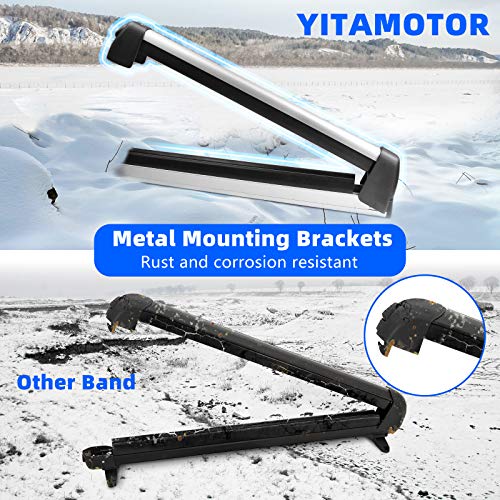 YITAMOTOR 22" Aluminum Universal Ski Rack Snowboard Roof Racks, Ski Board Car Roof Carrier