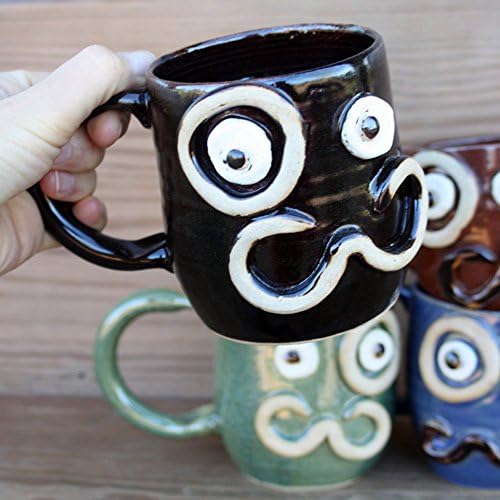 Coffee Cup. Monocle and Handlebar Mustache Ug-Chug Mug