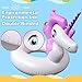 Leeron Unicorn Pool Floats, Pool Floats for Kids,Inflatable Swimming Pool Float Ride on Water Raft Swim Ring Pool Floaties for Girl Children (Purple-White)