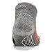 Feetures! Men's Elite Merino+ Cushion No Show Tab, Gray + Lava, medium