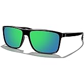 MERRY'S Rectangular Polarized Sports Sunglasses for Men Women Cycling Driving Fishing UV400 Protection S8225