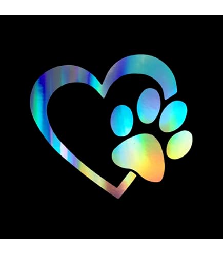 Dog Paw Heartbeat 6.75" - Car Truck Window Bumper Graphics Sticker