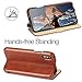 iPhone X Case,Benuo [Vintage Classic Series]Genuine Leather Folio Flip Corrected Grain Leather Case,Ultra Slim,Handmade Style with Magnetic Closure for Apple iPhone X/iPhone 10 (Brown)
