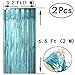 JUICY MOOM Blue Tinsel Foil Fringe Curtains Under The Sea Baby Shower Birthday Photo Backdrops Wedding Happy New Years Christmas Party Decor Photo Booth Props Backdrops Decorations