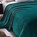 Exclusivo Mezcla Fleece Blanket for Bed, Super Soft and Warm Teal Queen Blankets, All Season Use, Cozy, Plush, Lightweight, 90x90 inches