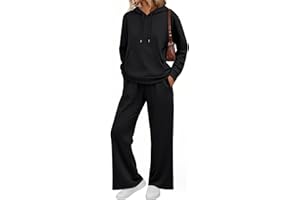 AUTOMET Womens 2 Piece Outfits Sweatsuits Lounge Matching Fall Sets Jogging Suit Oversized Hoodie Wide Leg Sweatpant Clothes
