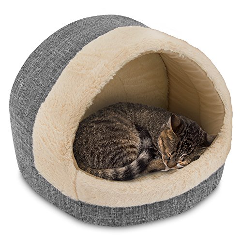Cozy Cat Cave, Best Pet Supplies, 17"x15"x14, Grey