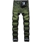 YIHUILONG Men's Stretch Slim Fit Jeans Ripped Skinny Straight Leg Distressed Comfort Flex Waist Fashion Biker Denim Pants