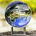 KARSLORA Clear Crystal Glass Sphere Ball with Stand, 3.15