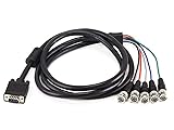 Monoprice VGA HD-15 to 5 BNC RGB Video Cable for