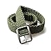 CAMPSNAIL EDC Paracord Survival Belt Mens - Double Cobra Weave 550 Paracord Belts With Metal Buckle For Outdoors (Army Green)