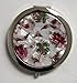 Purse Handbag Double Compact Cosmetic Mirror - Flowers