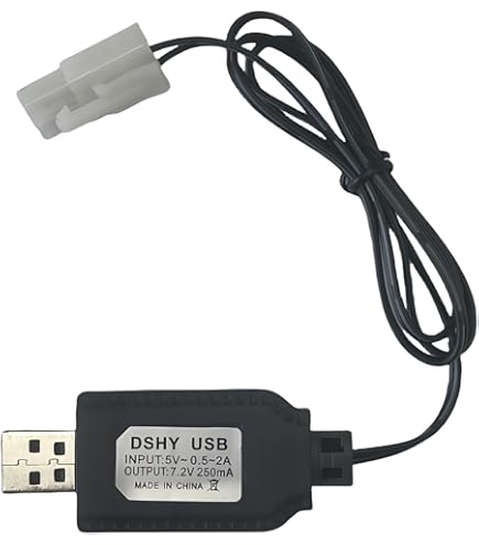 Li-ion Battery Charger 2-Pack 7.4V USB Charger Cables With SM-3P Plug For RC Cars, Boats, Tanks & More – 500mA Output 3.7v Charger Li-ion Battery Charger 2-Pack 7.4V USB Charger Cables With SM-3P Plug For RC Cars, Boats, Tanks & More – 500mA Output 3.7v Charger