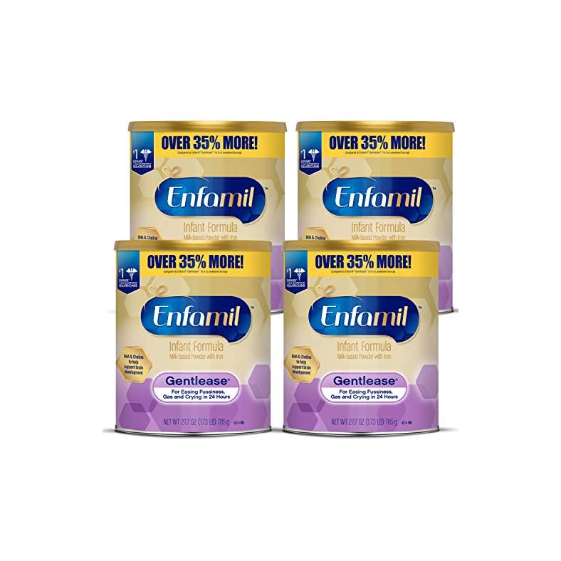 Enfamil Gentlease Baby Formula, Reduces Fussiness, Crying, Gas and Spit-up in 24 hours, DHA & Choline to support Brain…