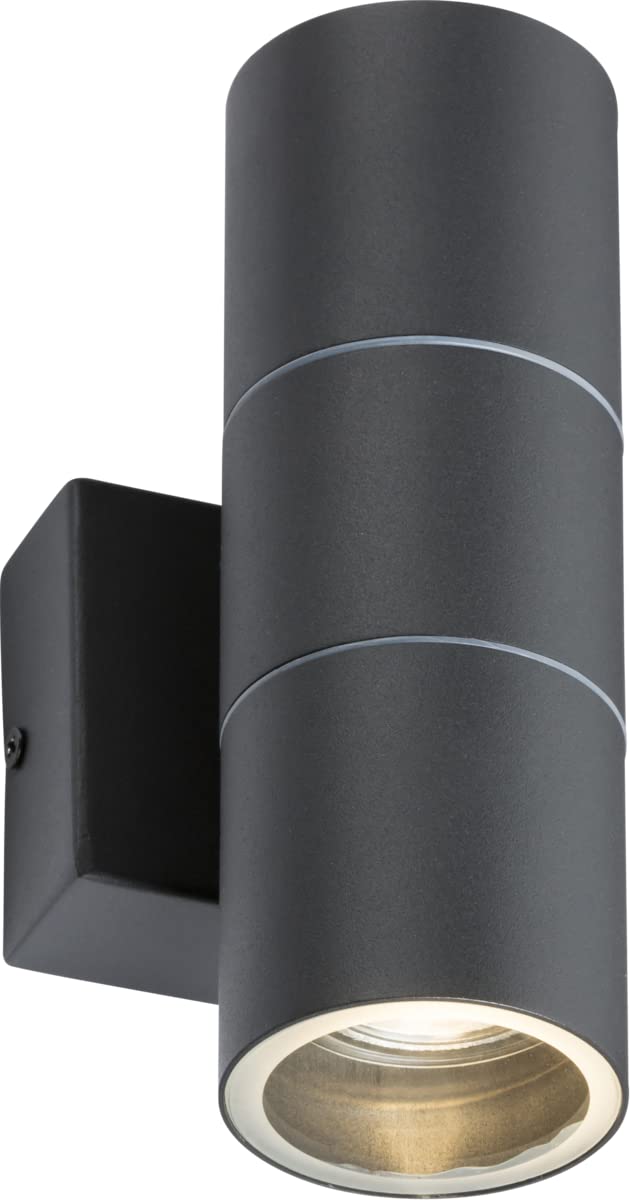 Single GU10 Outdoor Up and Down Wall Light in Anthracite