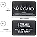 Ardour Van Vanfeis Stainless Steel Funny Junior Best Man Proposal Gifts Cards, The Black Man Card Wedding Invitations with Envelopes, Rustic Bridal Party Favors Invites Card - Will You Be My Best Man