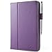 iPad Mini Case, i-Blason Apple iPad Mini 3 Case [2014 Release with Touch ID] Compatible with iPad Mini / iPad Mini with Retina Display Auto Wake / Sleep Smart Cover Leather Case (Purple)