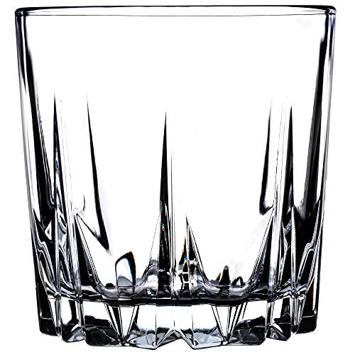 KADAX Trinkgläser aus hochwertigem Glas, 6er Set, Wassergläser, dickwandige Saftgläser, geriffelte Gläser für Wasser, Drink, Saft, Party, Cocktailgläser, Getränkegläser (niedrig, 300ml) – Bild 4