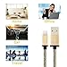 Tecland 2pack 10ft Nylon Braided lightning cords to USB Cable for iPhone 6/ 6s/ Plus /5s /5Plus/ 5, iPad Air,iPad mini, iPod touch 5th gen / 6th gen / nano 7th gen [black &gold]