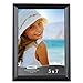 Icona Bay 5x7 Picture Frames (Black, 12 Pack), Beautifully Detailed Molding, Contemporary Picture Frame Set, Wall Mount or Table Top, Inspirations Collection