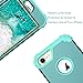 BENTOBEN Phone Case for iPhone 8/iPhone 7, 3 in 1 Shockproof Heavy Duty Rugged High Impact Resistant Hybrid Hard PC Soft Silicone Bumper Full Body Protective Case for iPhone 7/8, Light Teal
