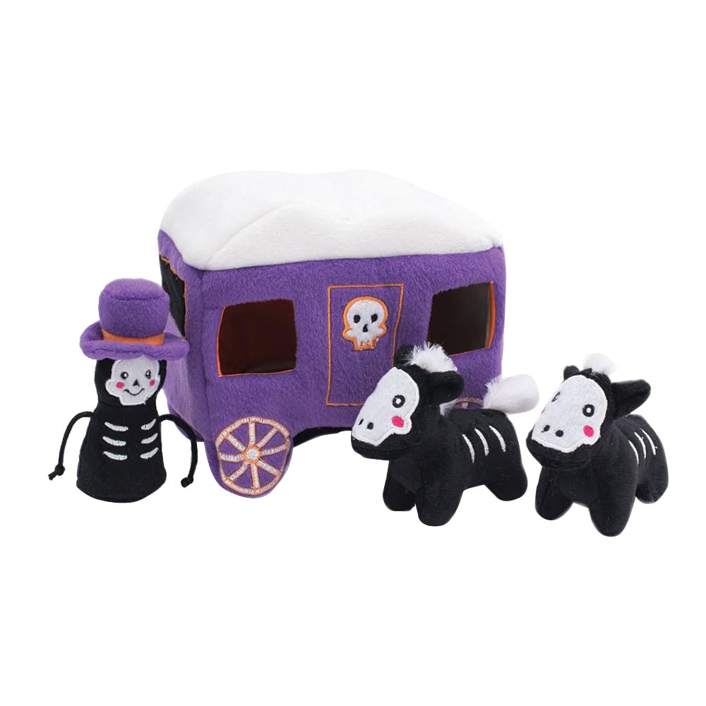 ZippyPaws Halloween Burrow- Haunted Carriage