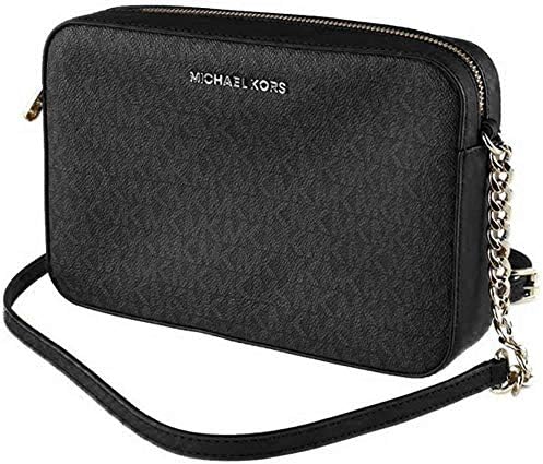 Michael kors jet set crossbody black leather Clearance