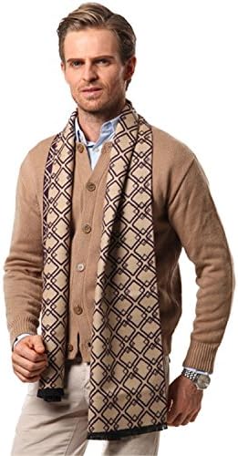 Also Easy Winter Cashmere Scarf Mens New NEW Plaid Autumn Winter Fashion Black Red Gray Warm Scarf Men Scarves