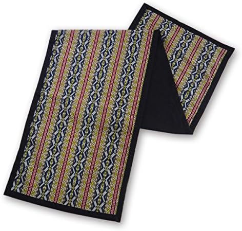 Tamarind Bay Luxury Table Runner with Black Border and Back (Tessella)