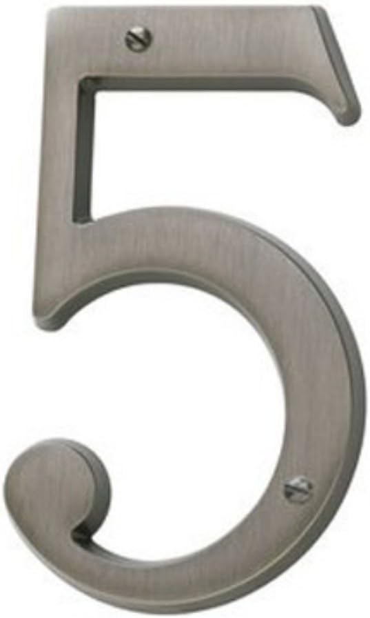 Baldwin 90675033# 5 House Number, Vintage Brass