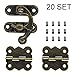 40Pcs Antique Small Box Hinges 20Pcs Antique Latch Hook Hasp Jewelry Box Hinges and Latches for DIY Jewelry Box