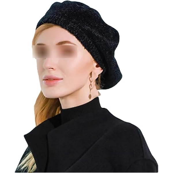 Cotton Beret Hat for Women, Ribbed w/Lurex Beanie, Slip On  display picture 1