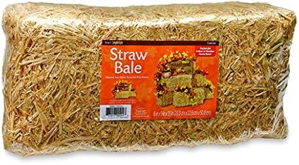 Amazon Com Floracraft Decorative Straw Bale 8 Inch X 9 Inch X 20